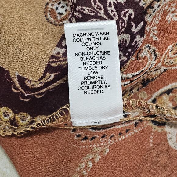 Boho Tunic Top Sz L Layered Patchwork High Low Forest Fairy Autumn Fall - Picture 11 of 11